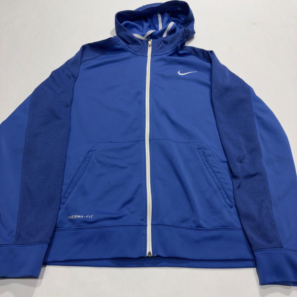 Nike Elite Therma-Fit Zip Up Hoodie ‘Blue’ Size Large